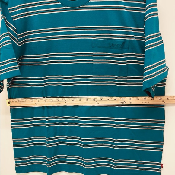 COPY - Levi’s Relaxed Men’s Pocket T-Shirt Grated Blue Size L New - Picture 7 of 7